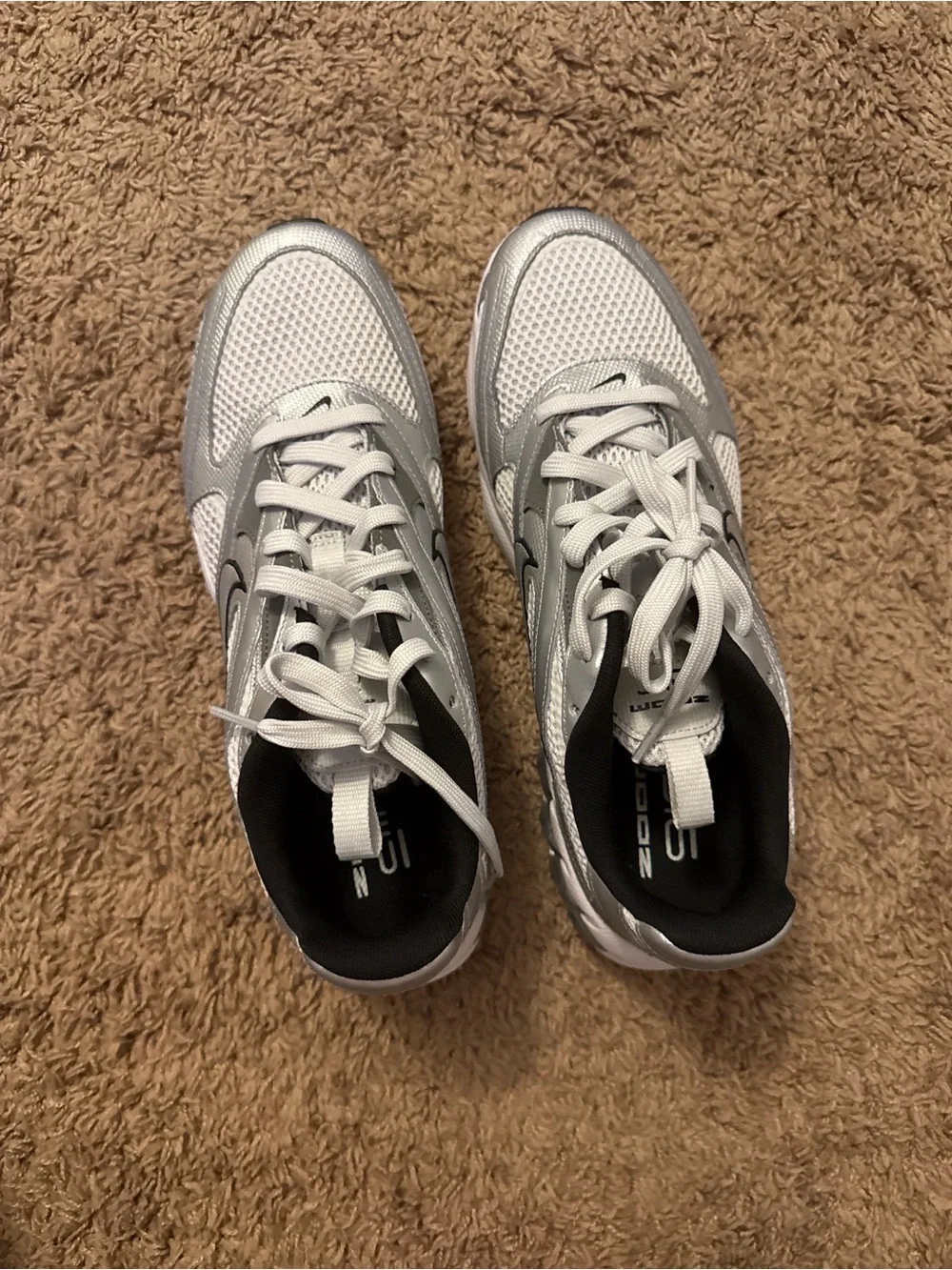 Nike Women’s White and Black Lace-Up Sneakers